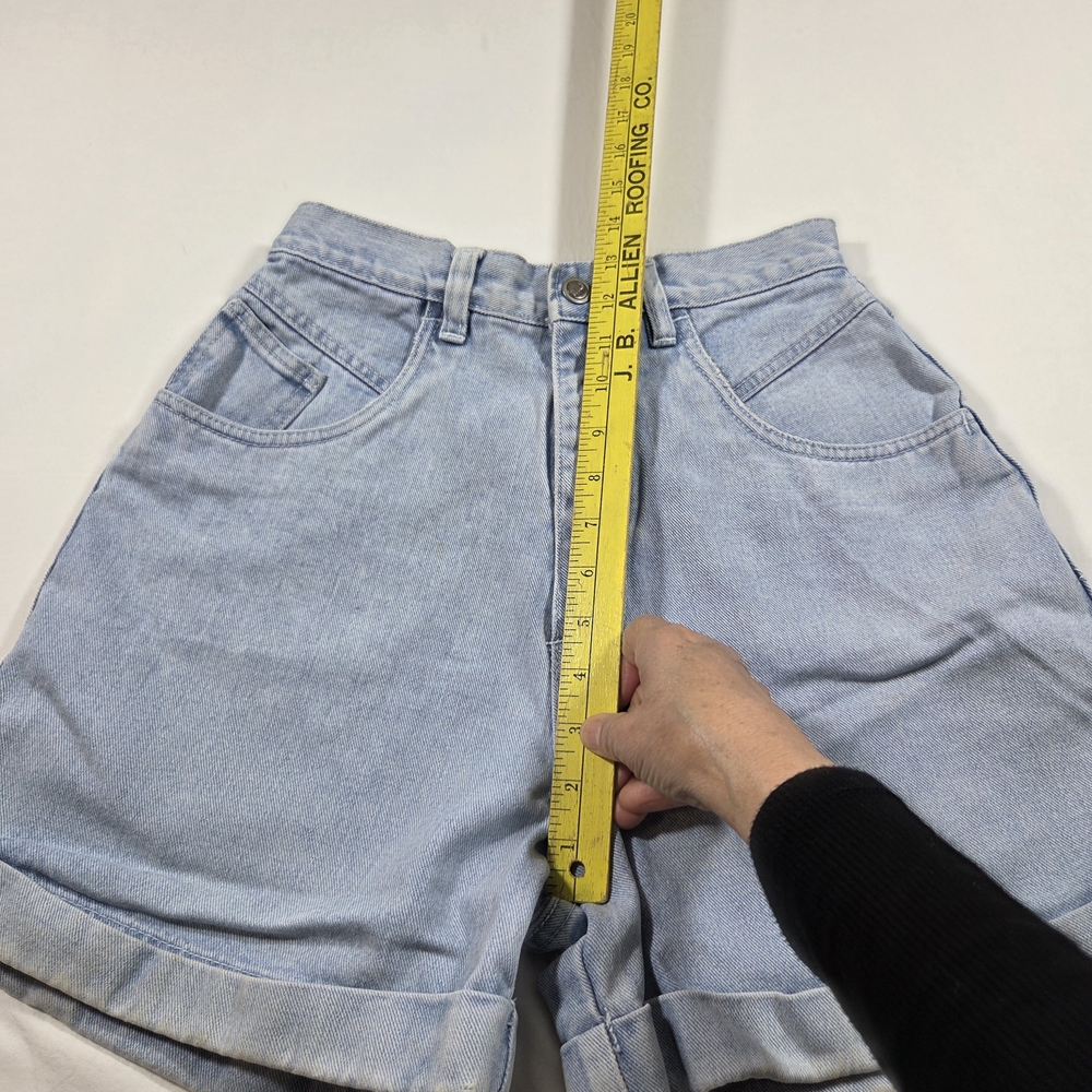 Vintage Rio Shorts Classic Light Blue Women's Denim Waist 25 Casual Beach Cuffed - Picture 5 of 8